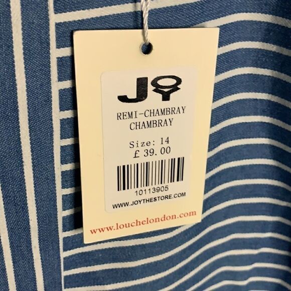 NWT Louche Chambray Remi striped skirt - Size 14 - Picture 3 of 6